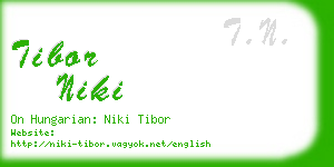 tibor niki business card